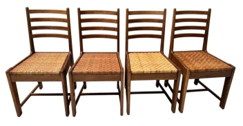 Four Modernist Art Deco Dining Room Chairs by Bas van Pelt for My Home, 1930s